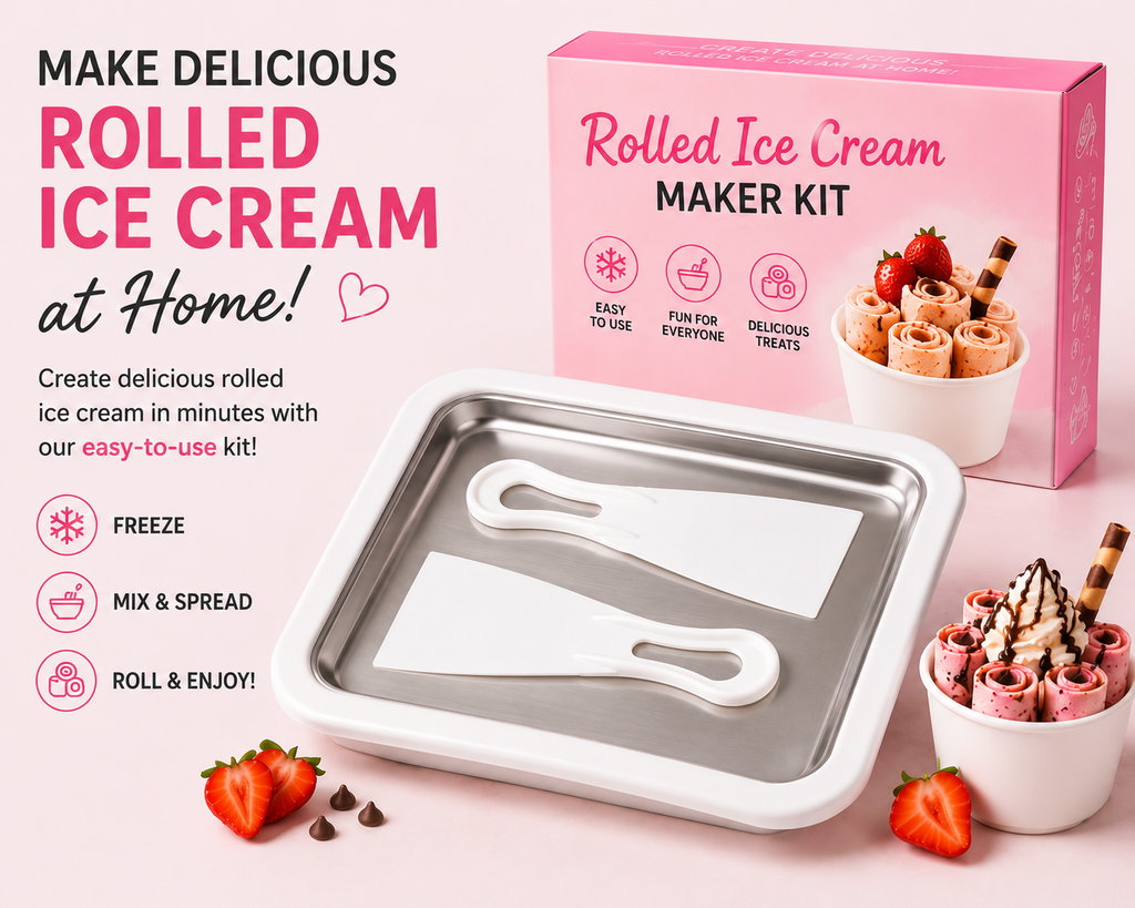 SweetRolls™ Rolled Ice Cream Maker Kit
